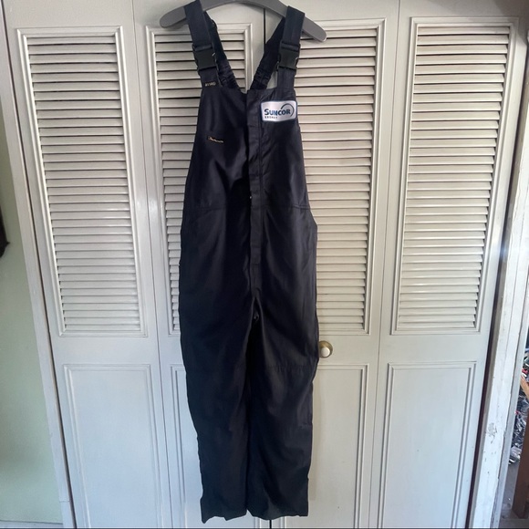 NWT WorkriteFR Flame-Resistant Soft Material Blue navy Overall Men size Large - Picture 2 of 16